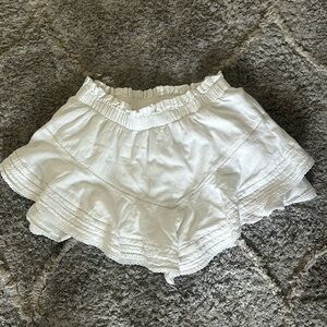 Aerie white flowy mini skirt